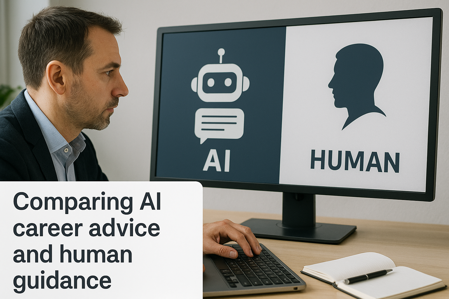 Comparing AI career advice and human guidance